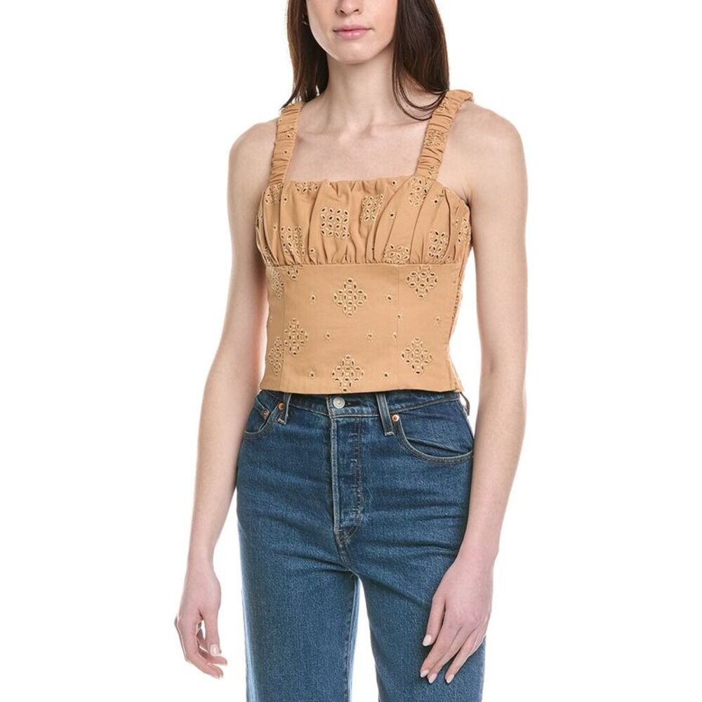 Line & Dot Womens  Brin Top, Brown